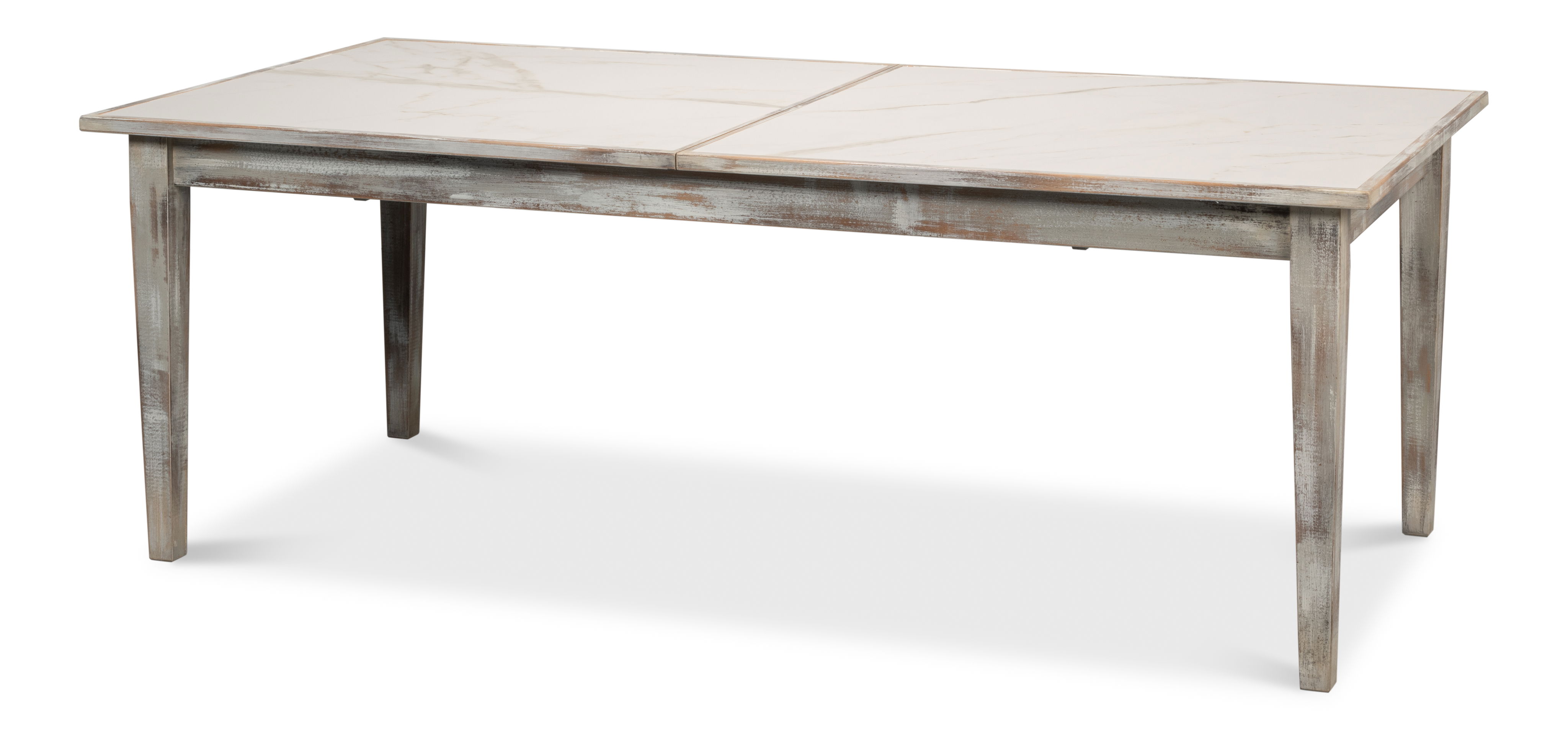Vince Dining Table, Grey Oak, by Sarreid, 81" length x 41" width x 30" height View 12
