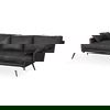 Cochrane 82L x 33W x 32.3 Black Leather Three Seater Sofa thumbnail 0