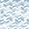Paul Brent Watercolor Chevron Blue Peel & Stick Wallpaper, by York Wall, 18'10.8" length x 1'6" width x 0.02" depth thumbnail