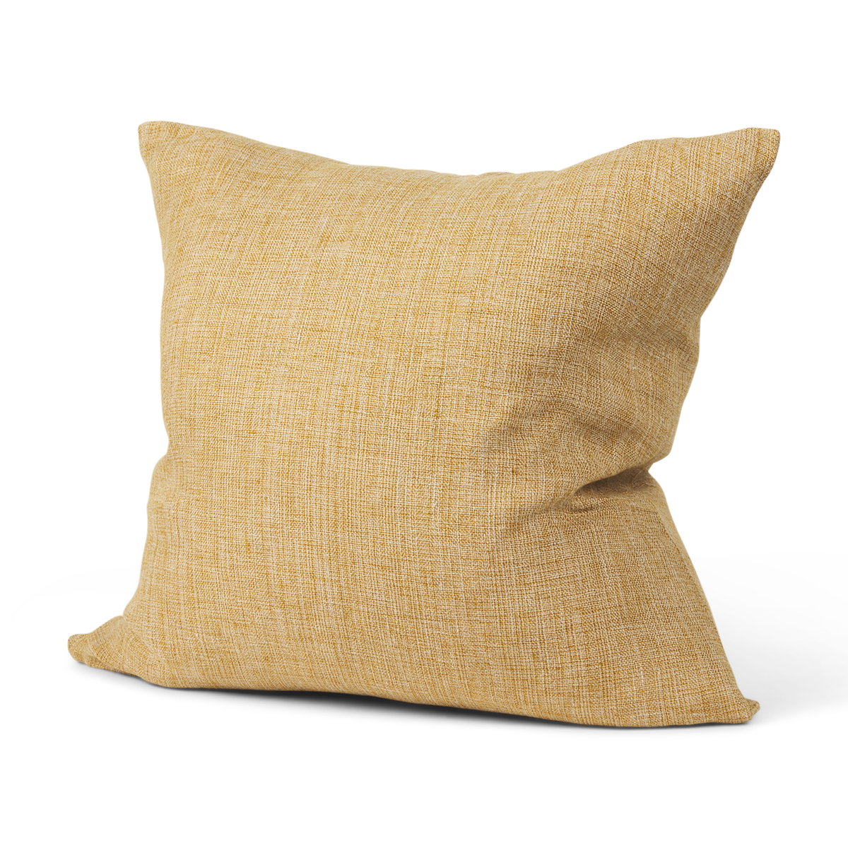 Jacklyn 22x22 Mustard Linen Square Decorative Pillow Cover, by Mercana, 22" length x 22" width x 0.2" height View 1