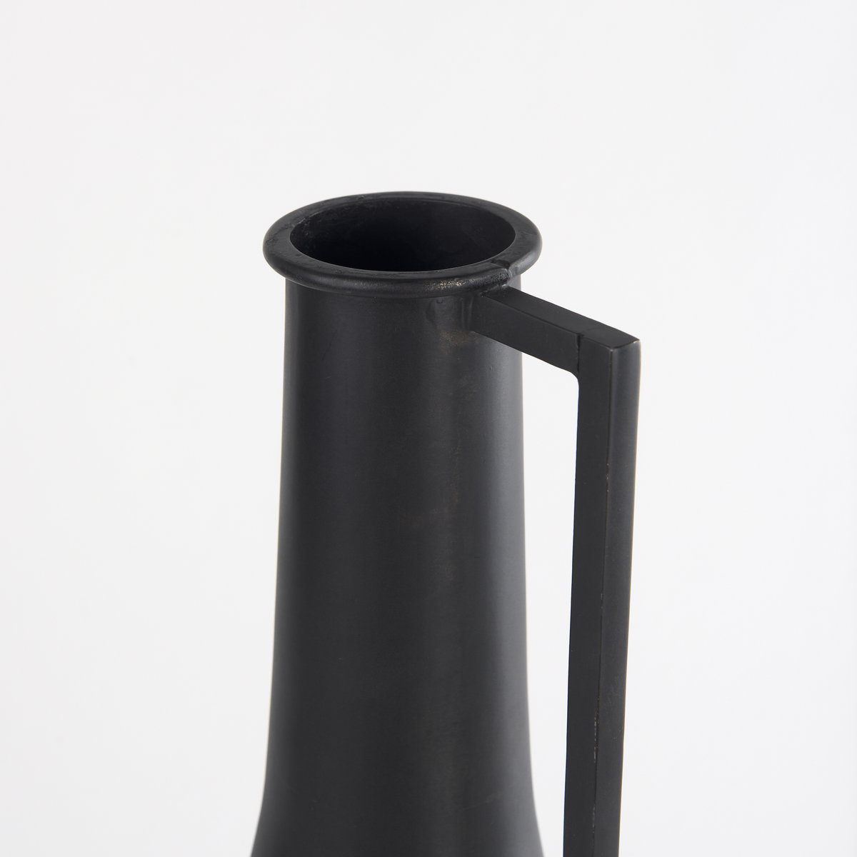 Aubrey Medium 18.0H Black Iron Flower Jug Vase, Decorative Jar by Mercana, 5.5" length x 5.5" width x 18" height View 9