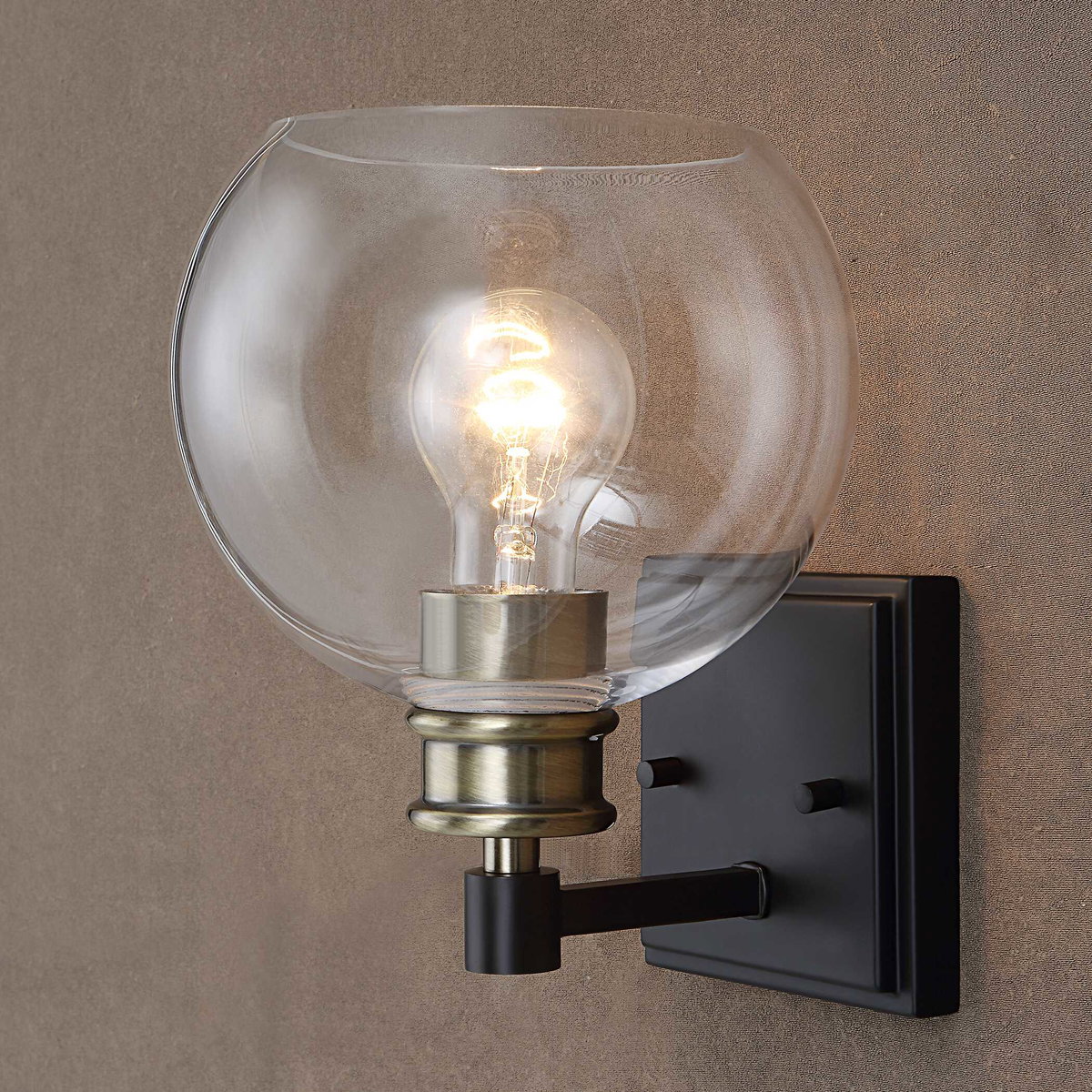 Kent Edison 1 Light Sconce, by Uttermost, 7" width x 9.25" height x 7.5" depth View 6
