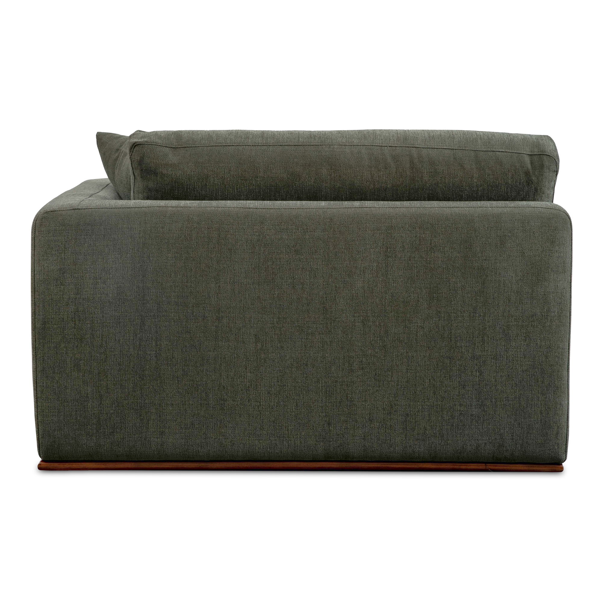 Rue Right Arm Facing Chair Deep Green, Sectional Sofa by Moe's Home, 47.6" width x 23.6" height x 41" depth View 5