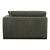 Rue Right Arm Facing Chair Deep Green, Sectional Sofa by Moe's Home, 47.6" width x 23.6" height x 41" depth thumbnail 5