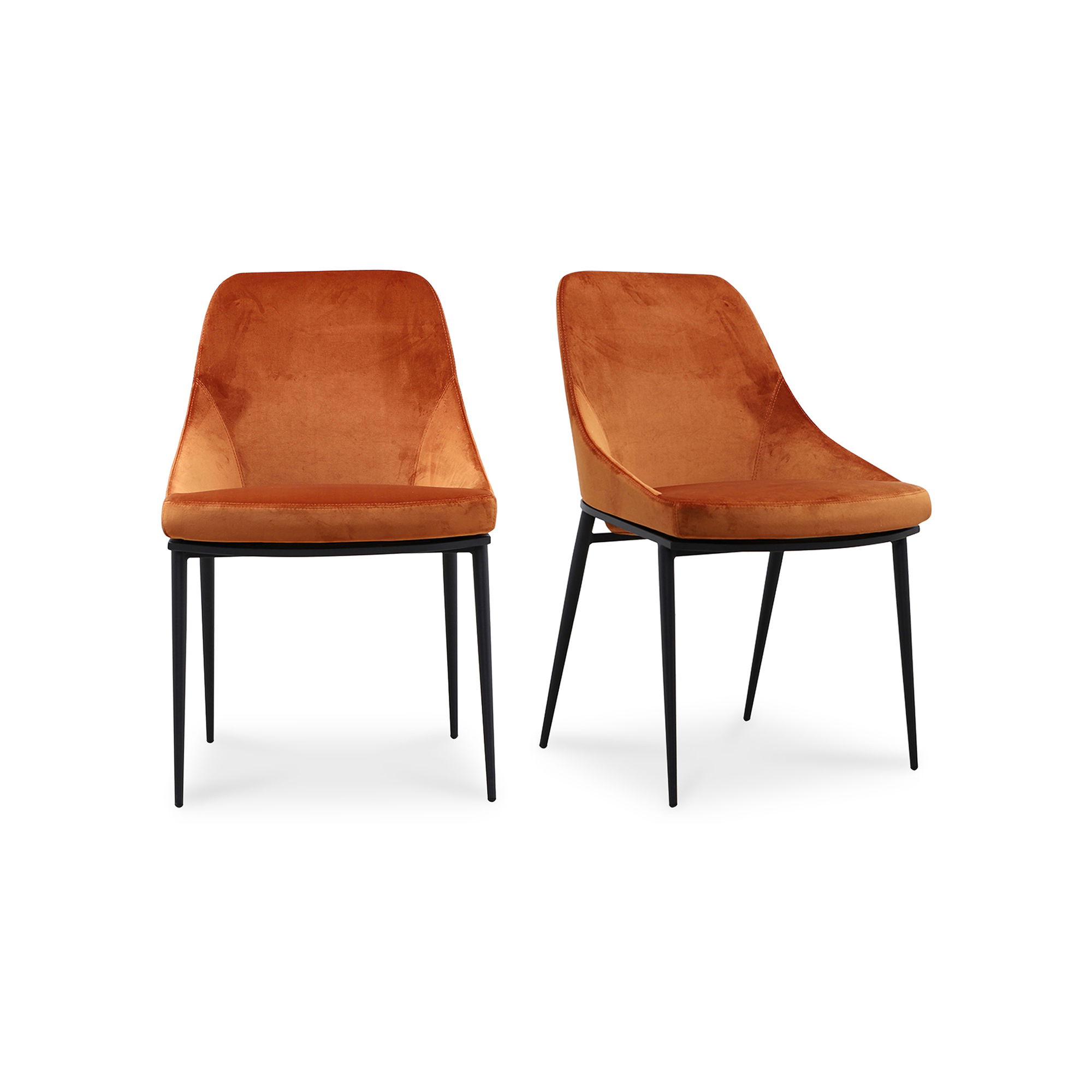 Sedona Dining Chair Amber - Set Of Two, by Moe's Home, 20" width x 31.5" height x 22" depth View 2