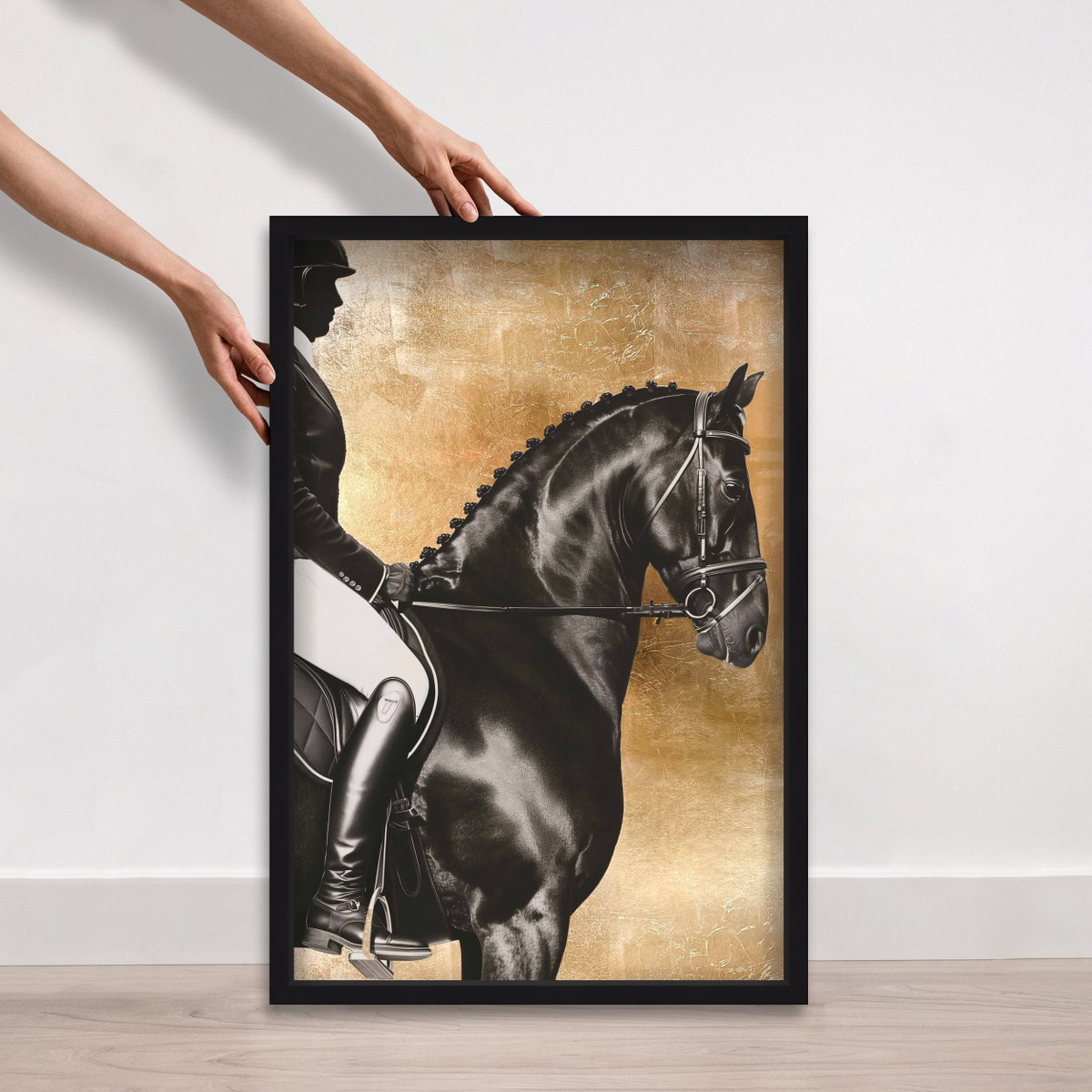Taming the Rhythm Gold I - With Hand-Applied Gold Leaf (Gold Leaf), Art by Oliver Gal,  20x30 View 4