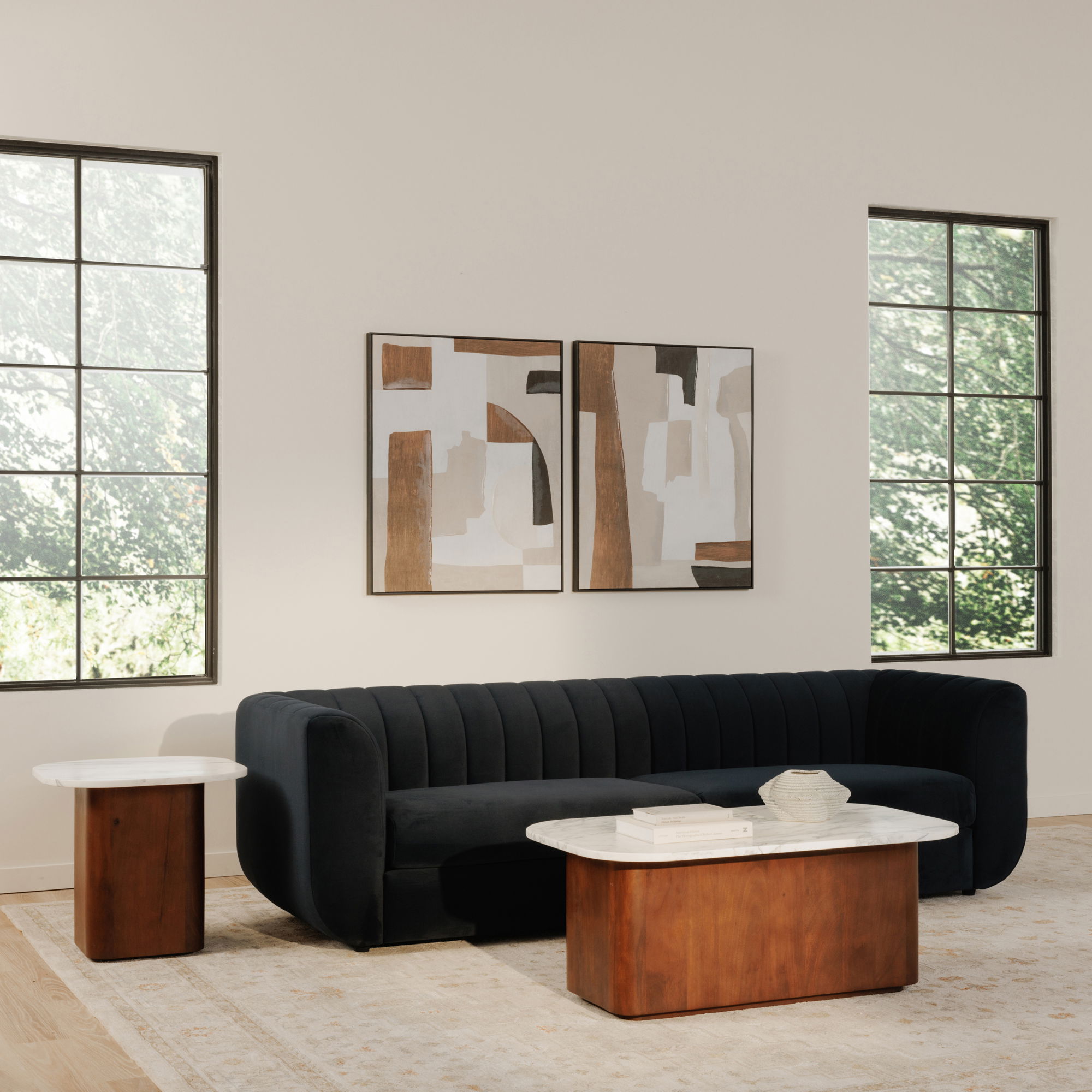 Dash Coffee Table White Calcatta Marble large image 