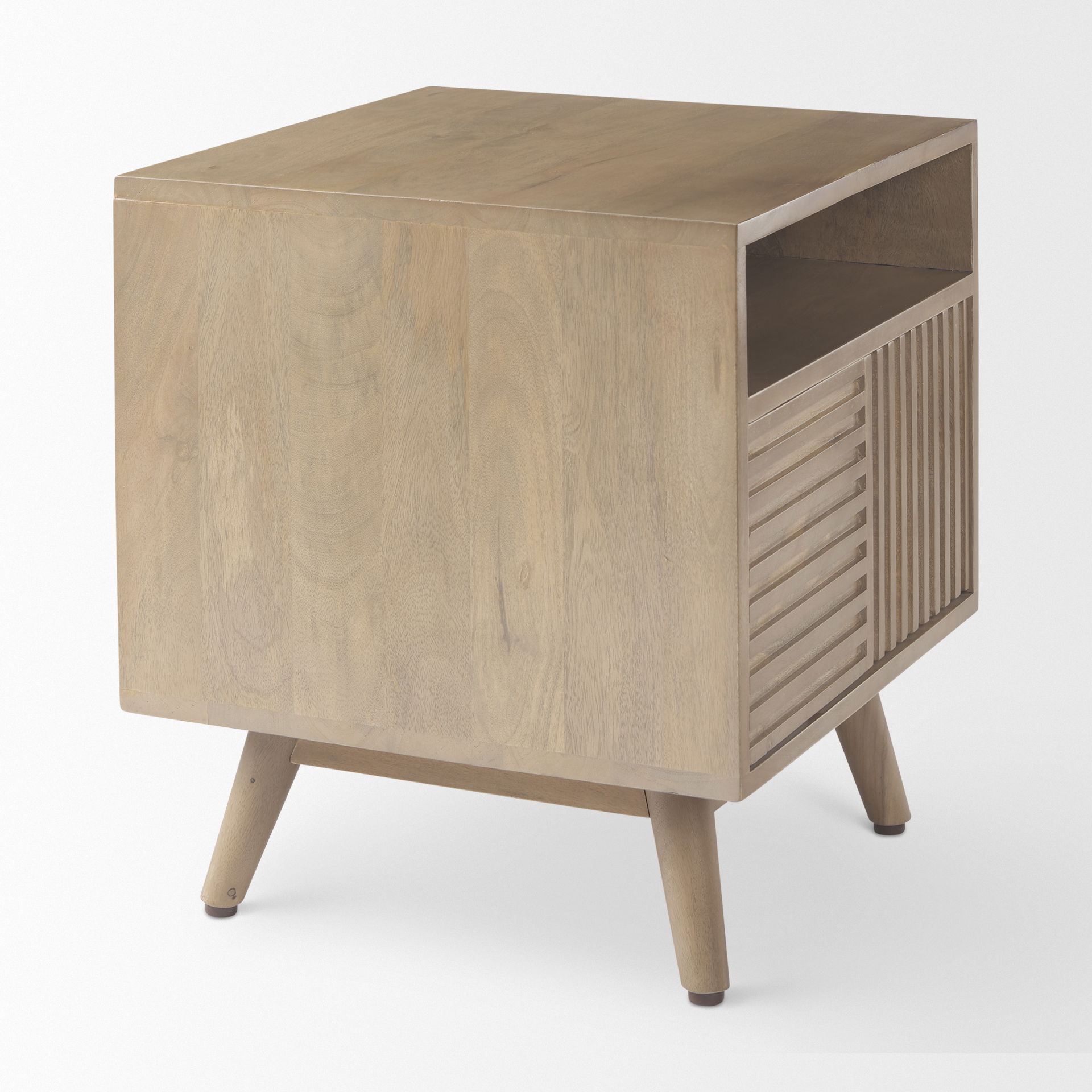 Sable  19.0L x 19.0W x 21.5H Light Brown Wood Side Table large image 