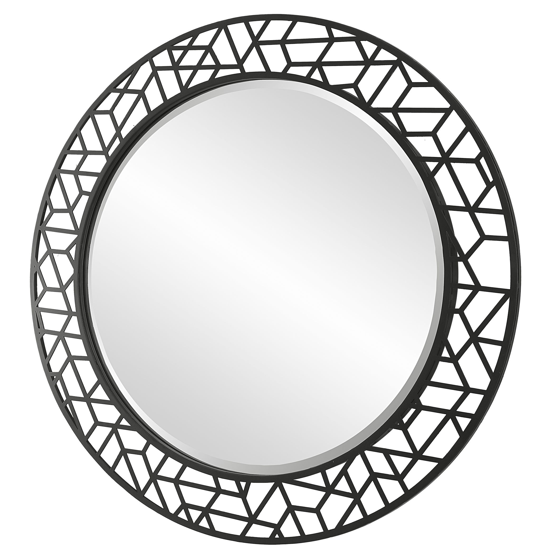 Mosaic Metal Round Mirror large image 