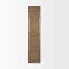 Sina Brown Oak Wood with Natural Rattan 2 Door Curio Cabinet thumbnail 4