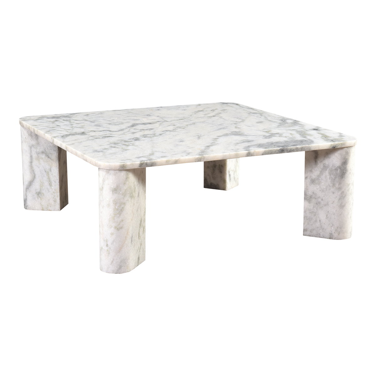 Segment Coffee Table Ashen Grey, by Moe's Home, 35.5" width x 13" height x 35.5" depth View 2