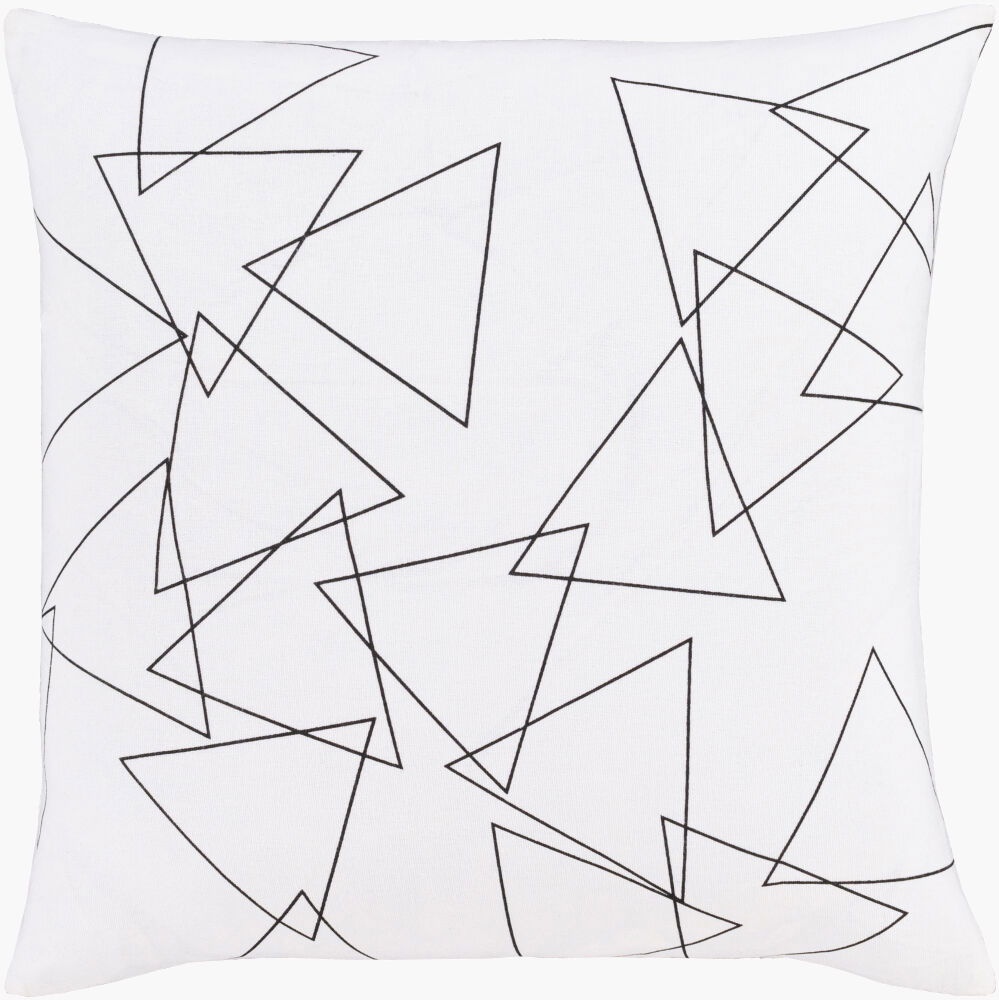Graphic Punch Accent Pillow Down, Decorative Pillow by Surya, 18" length x 18" width
