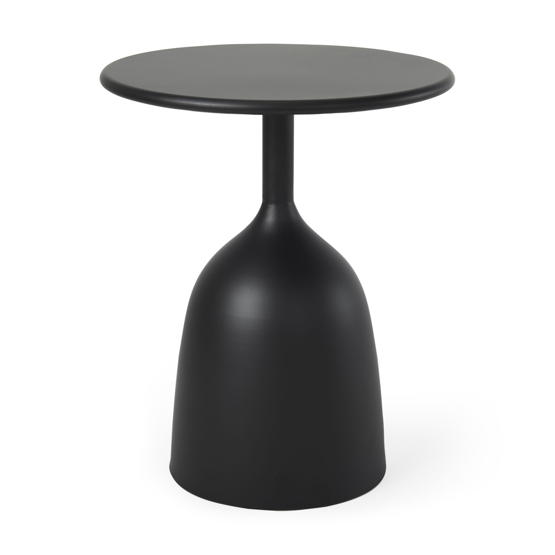 Talulla  Matte Black Metal Accent Table large image 