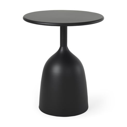 Talulla Matte Black Metal Accent Table