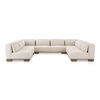 June U Shaped Modular Sectional Oatmeal, Sectional Sofa by Moe's Home, 150" width x 30" height x 110" depth thumbnail 1