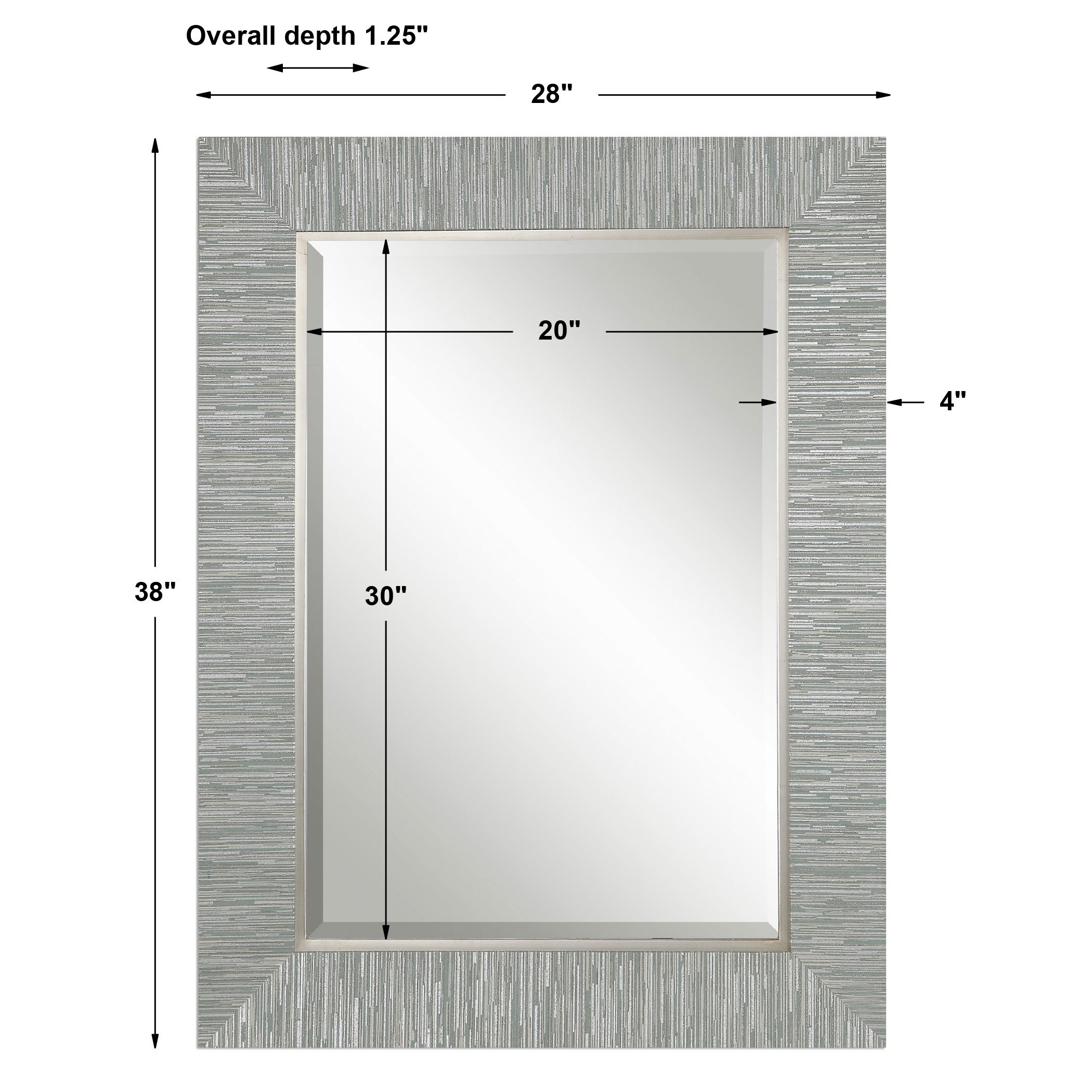 Belaya Gray Wood Mirror large image 