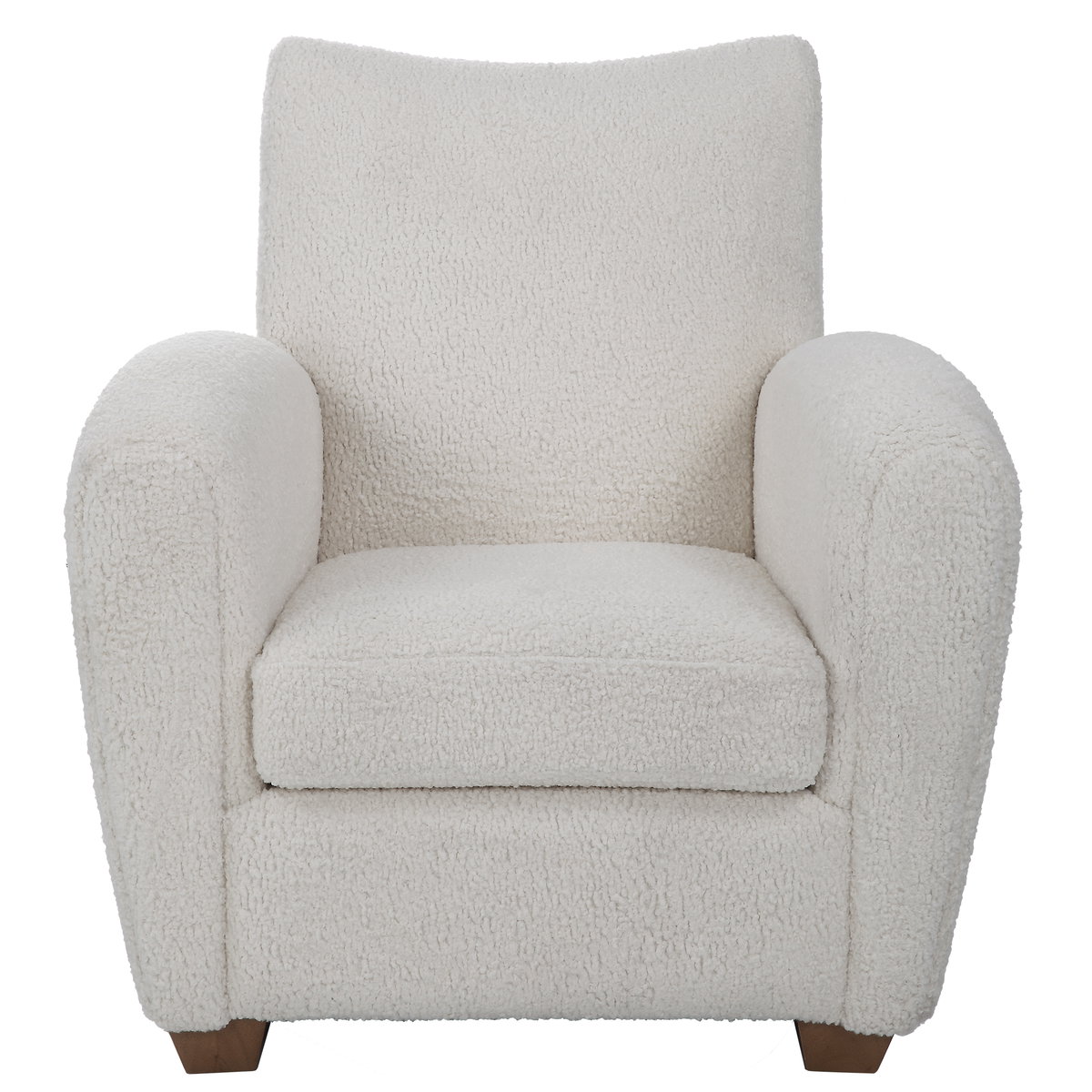 Teddy White Shearling Accent Chair, by Uttermost, 32" width x 35.5" height x 34.5" depth View 1
