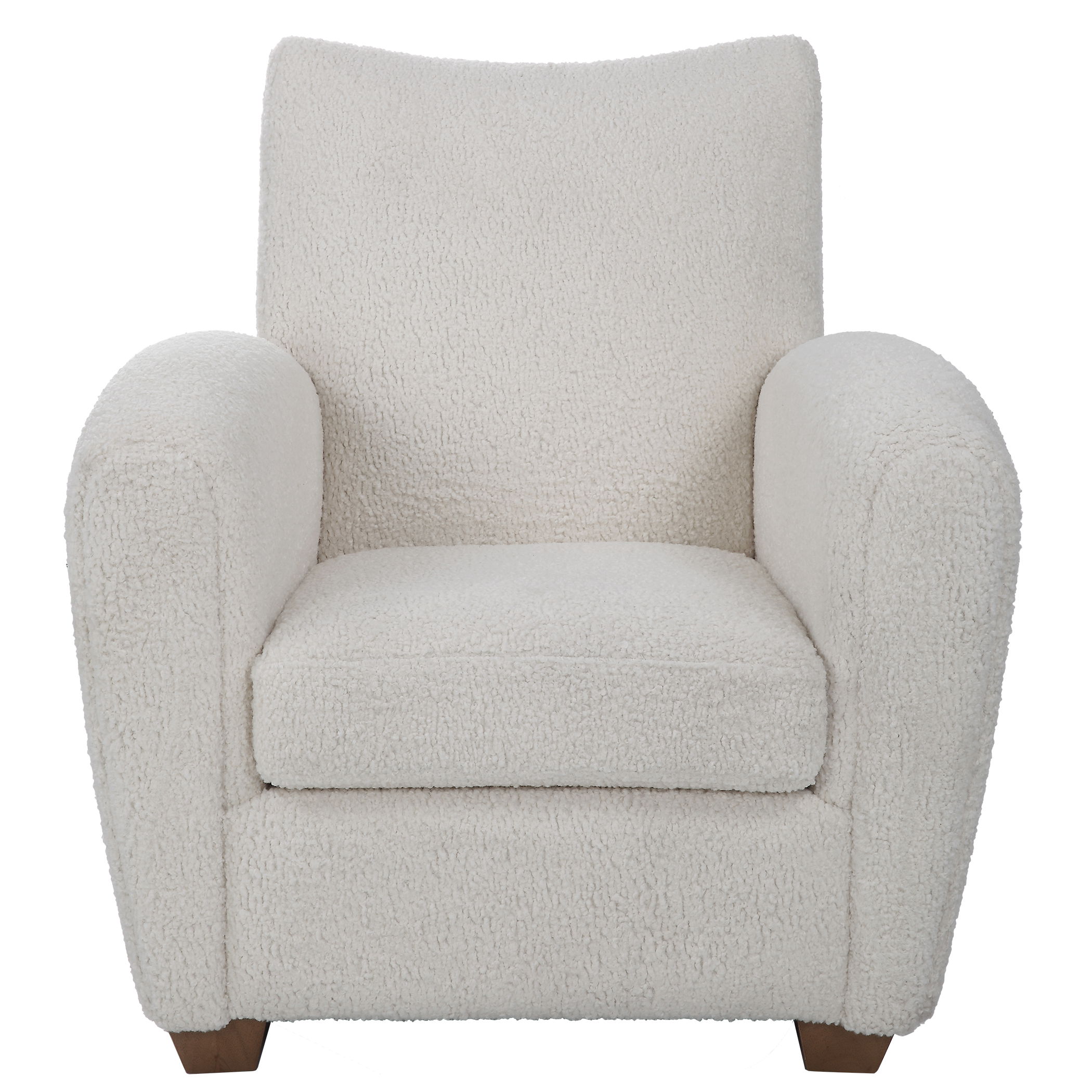 Teddy White Shearling Accent Chair large image 
