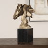 Chiseled Horse Bust Sculpture, Decorative by Uttermost, 6.5" width x 13.25" height x 6" depth thumbnail 2