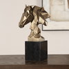 Chiseled Horse Bust Sculpture, Figurines & Statue by Uttermost, 6.5" width x 13.25" height x 6" depth thumbnail 2