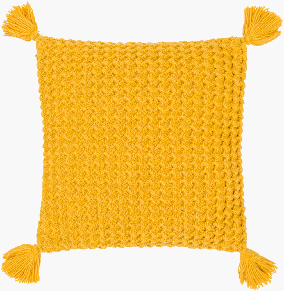 Makrome Accent Pillow Down, Decorative Pillow by Surya, 18" length x 18" width