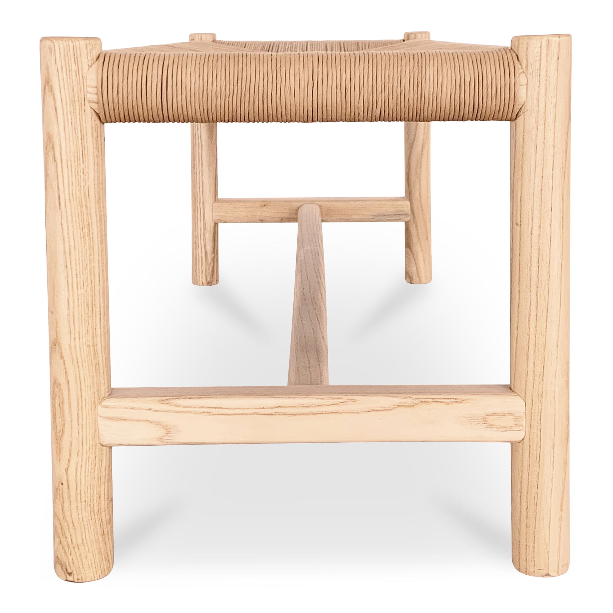 Hawthorn Large Bench Natural, Benche by Moe's Home, 60" width x 18" height x 17" depth View 3