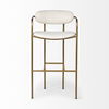 Parker 30' Seat Height Cream Fabric Seat Gold Metal Bar Stool thumbnail 2