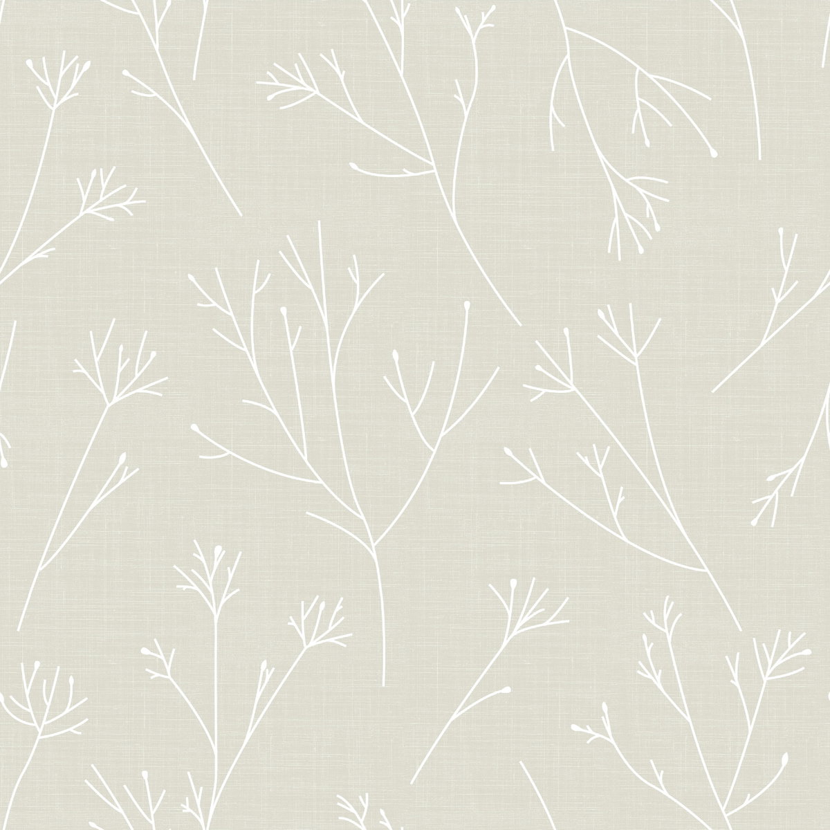 Twigs Beige Peel & Stick Wallpaper, by York Wall, 16'6" length x 1'8.5" width x 0.02" depth