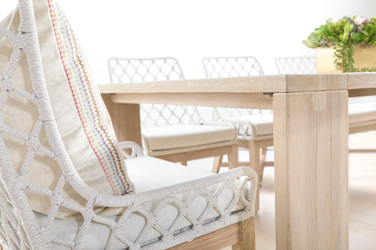 Lattis Outdoor Dining Chair, by Essentials for Living, 22" width x 35.75" height x 23.5" depth View 14