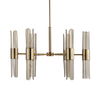 Cret 12 Light Brass Chandelier, Ceiling Light by Uttermost, 31" width x 20.62" height x 31" diameter x 31" depth thumbnail 3