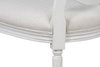 Hugo Oval Side Chair  Cortina White, by Sarreid, 1'11" length x 1" width x 3'2" height thumbnail 7