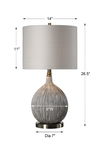 Hedera Textured Ivory Table Lamp thumbnail 2