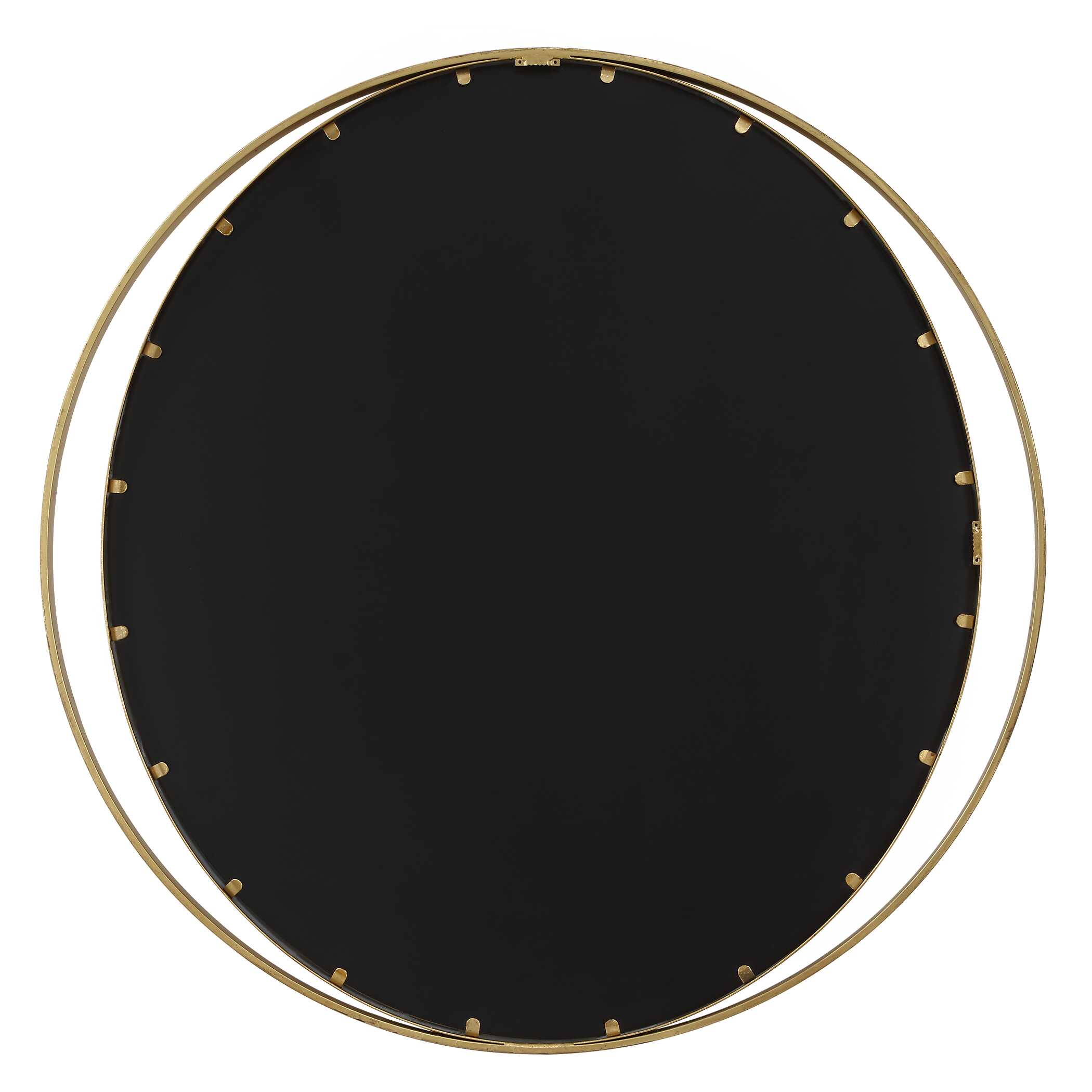 Rhodes Gold Round Mirror, by Uttermost, 36" width x 36" height x 1.25" depth View 7