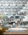 Urban Stripe Blue & Green Peel & Stick Wallpaper thumbnail 1
