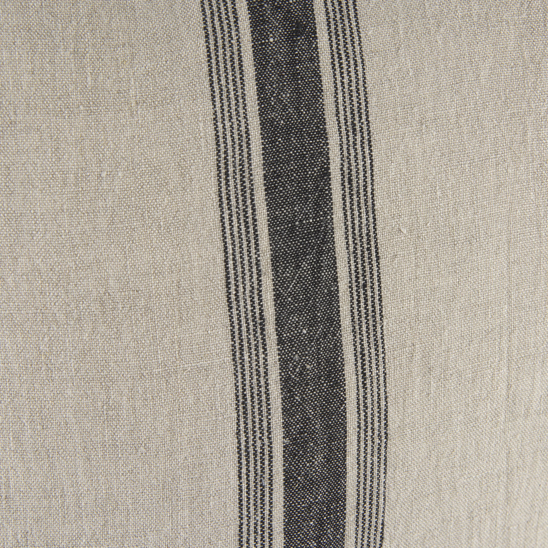 Hattie 20L x 20W Beige and Black Fabric Striped Decorative Pillow Cover large image 