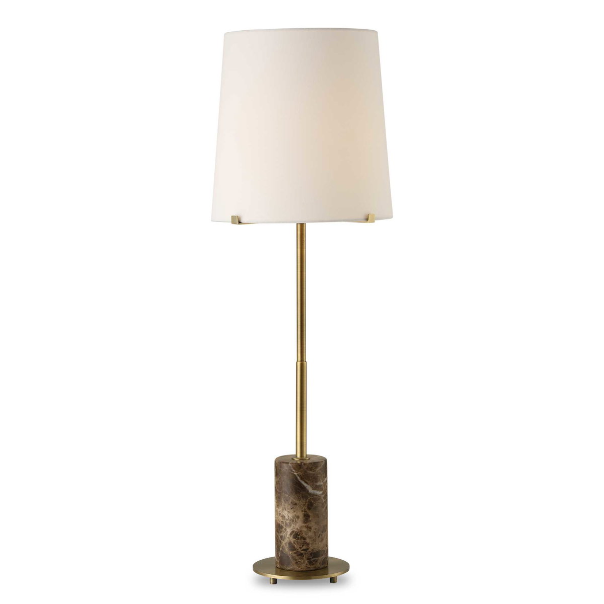 Sepia Brown Marble Buffet Lamp, by Uttermost, 1' width x 3' height x 1' depth View 1