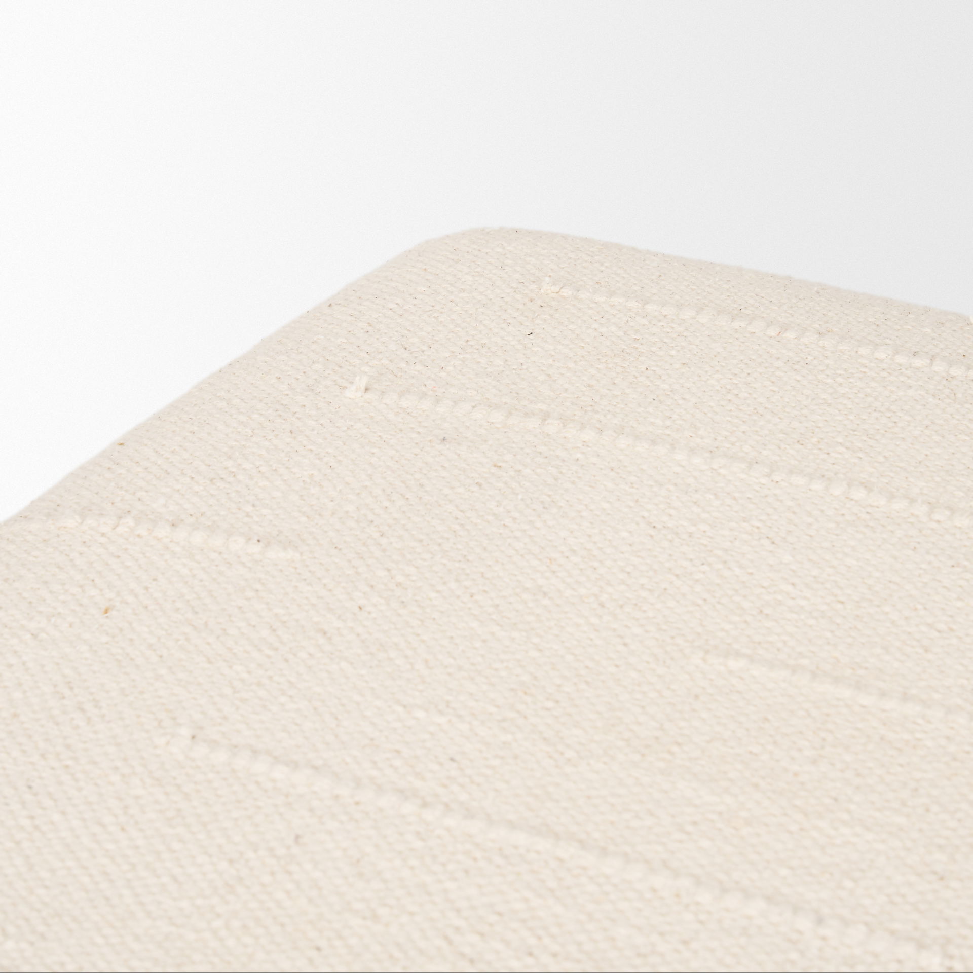 Shae Brown Wood with Oatmeal Fabric Ottoman large image 