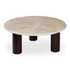 Landon Coffee Table Beige Travertine, by Moe's Home, 42" width x 16.14" height x 42" depth thumbnail 9