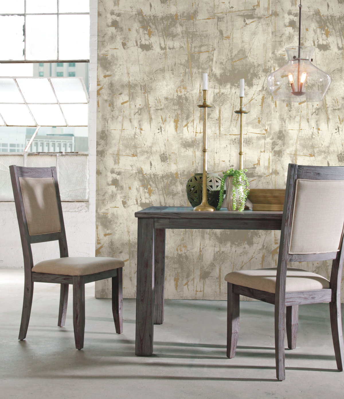 Modern Art Grey Wallpaper, by York Wall, 27' length x 2'3" width x 0.02" depth View 3