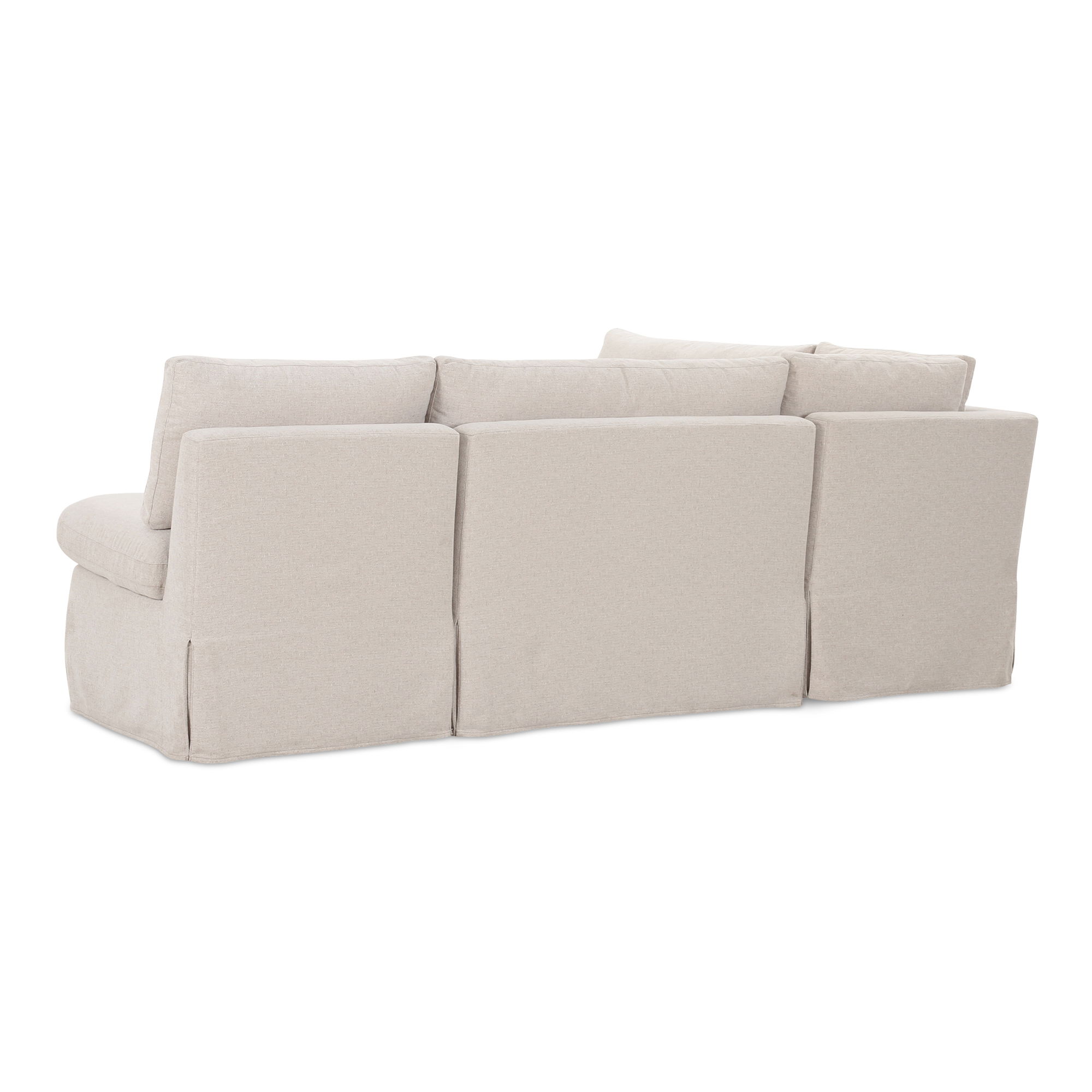 Fable Slipcover Dining Banquette L-shape Beige 96in large image 