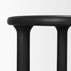Soma Textured Black Mango Wood Round Dining Table, by Mercana, 48" length x 48" width x 30" height thumbnail 9