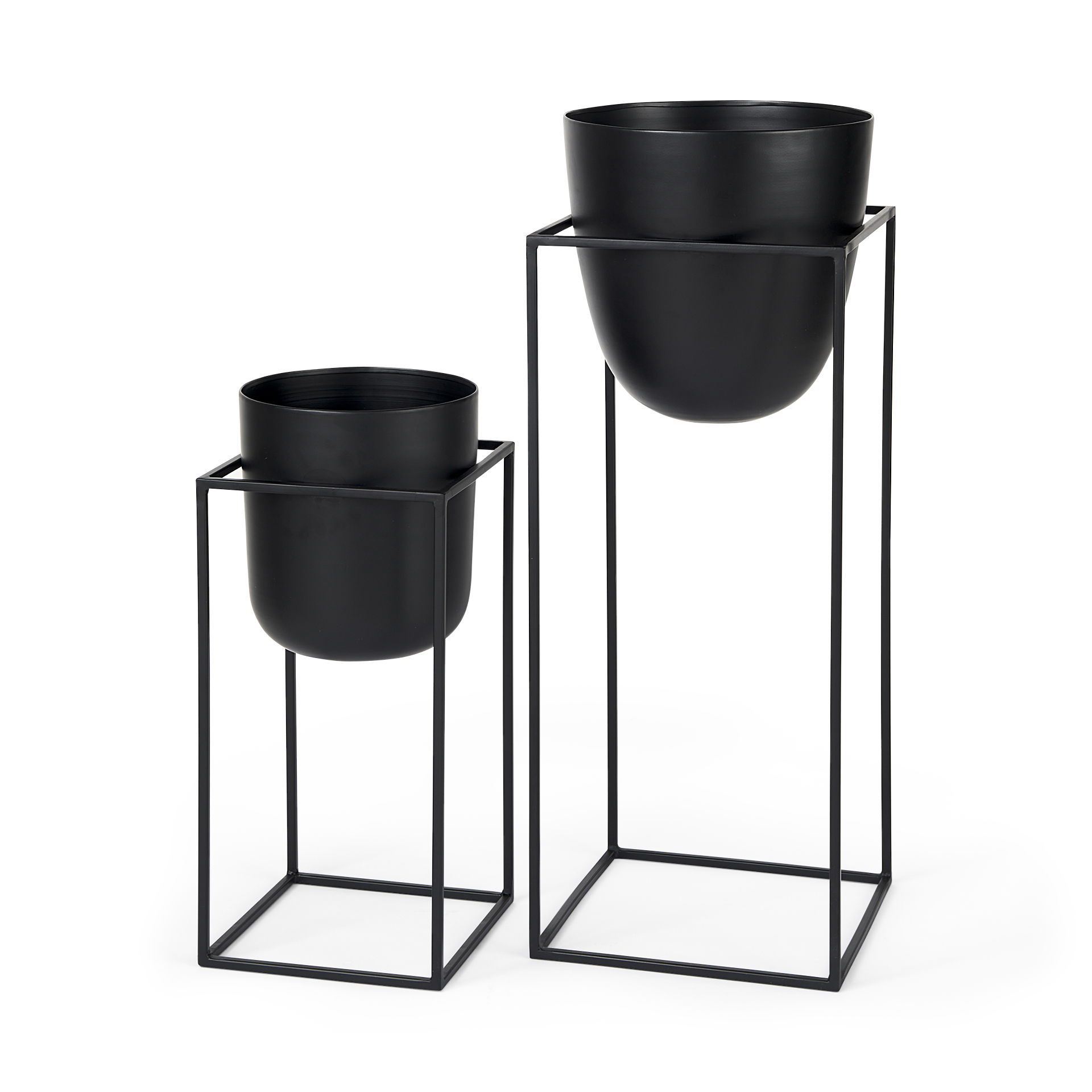 Bumble (Set of 2) 12L x 12W x 32H Black Plant Stands large image 