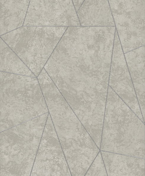Nazca Light Grey & Silver Wallpaper