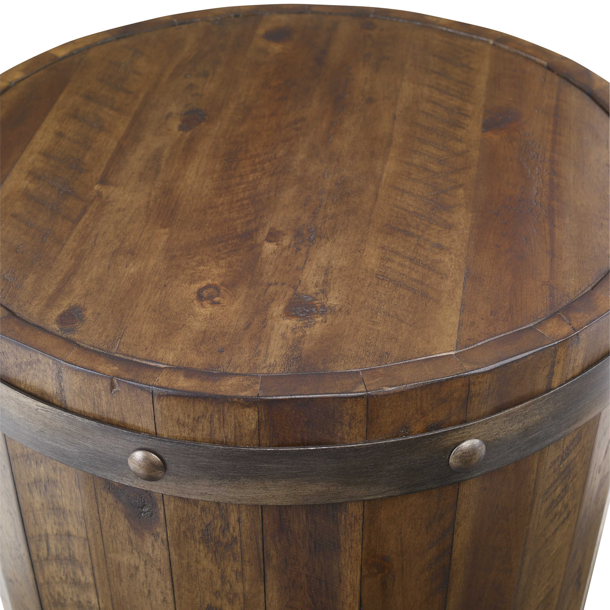 Ceylon Wine Barrel Side Table, Furniture by Uttermost, 19" width x 24" height x 19" depth View 5