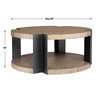 Loana Industrial Coffee Table, by Uttermost, 36" width x 16" height x 36" depth thumbnail 3
