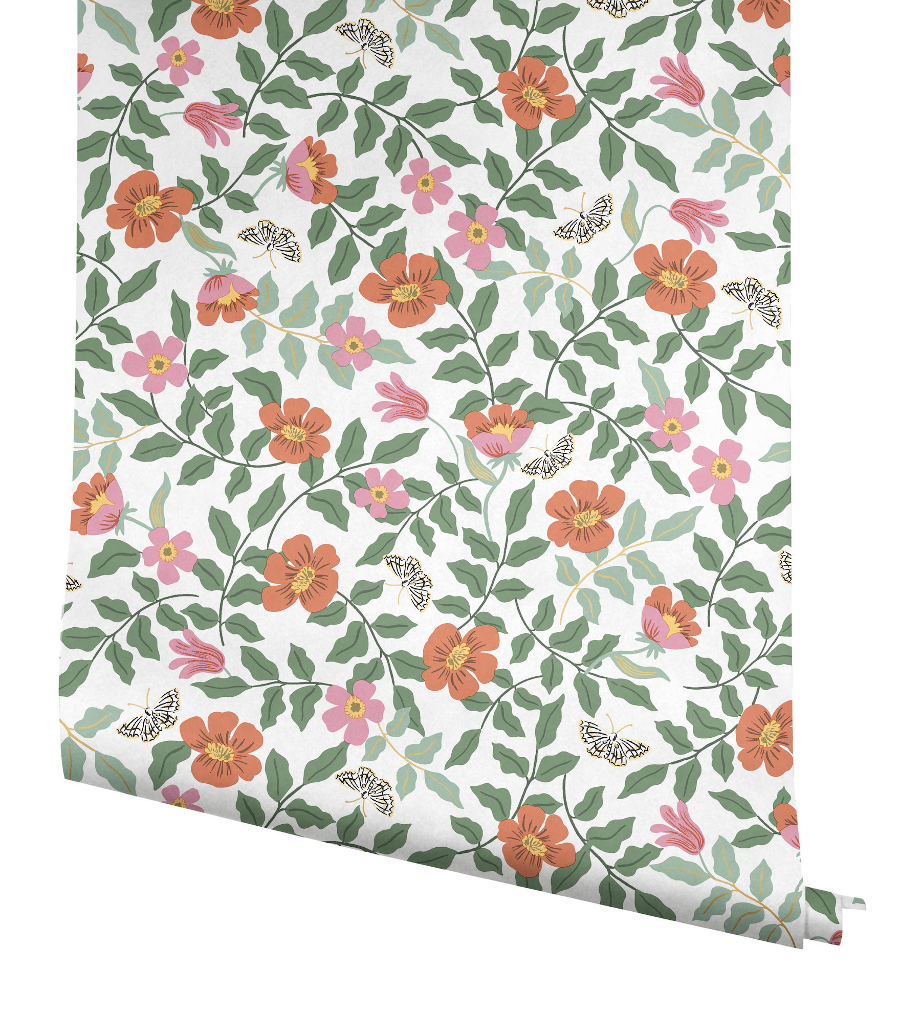 Primrose Rose & Cream Peel & Stick Wallpaper large image 