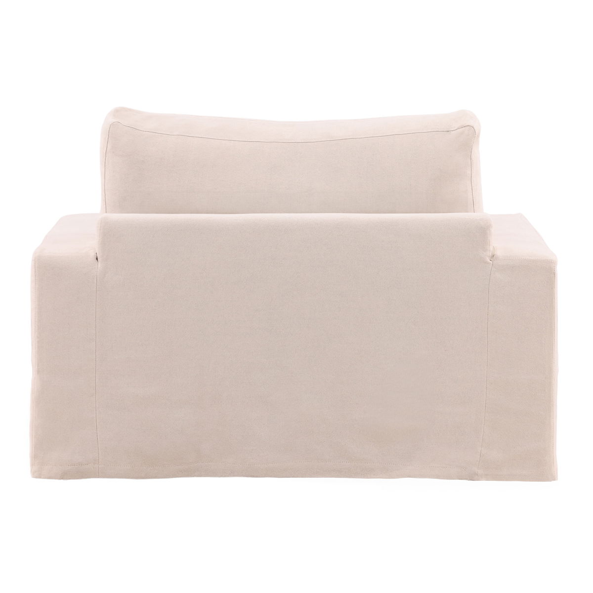 Sylvie Sofa Chair Slipcover Natural, Sofas & Sectional by Dovetail, 50.5" width x 33.5" height x 39.75" depth View 4