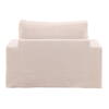 Sylvie Sofa Chair Slipcover Natural, Sofas & Sectional by Dovetail, 50.5" width x 33.5" height x 39.75" depth thumbnail 4