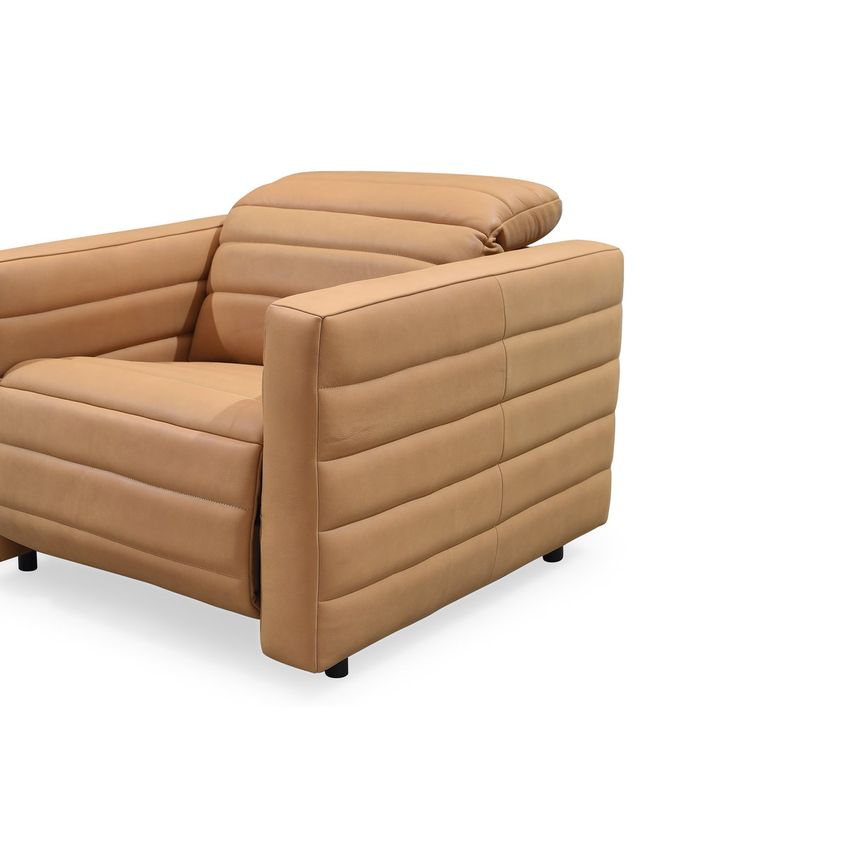 Juno Power Recliner Chair Tan Leather, Accent Chair by Moe's Home, 40" width x 31.5" height x 42" depth View 6