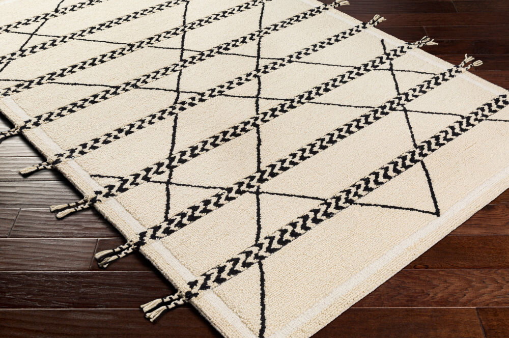 Zanafi Tassels Handmade Rug, by Surya, 1'6" length x 1'6" width